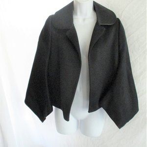 New COMME DES GARCONS Blazer Jacket Sport Coat S BLACK Curved Sleeve